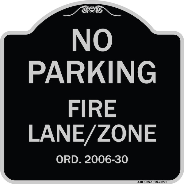 Signmission Princeton New Jersey No Parking Fire Lane Zone Heavy-Gauge Aluminum Sign, 18" x 18", BS-1818-23273 A-DES-BS-1818-23273 - main